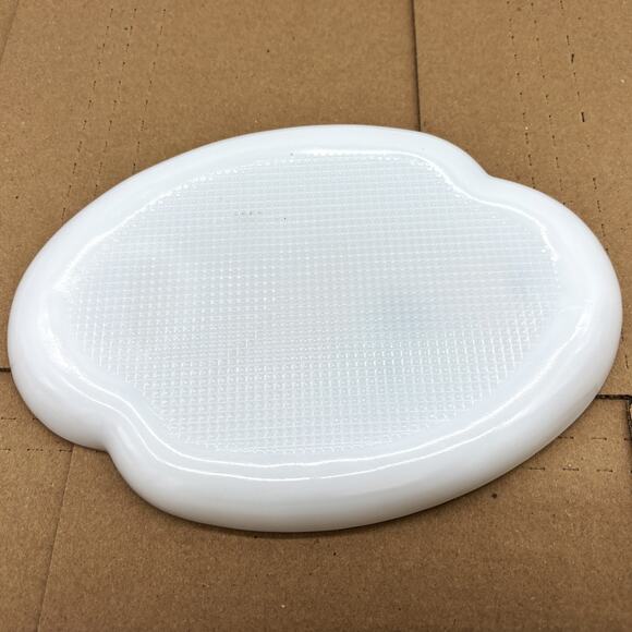 Vtg Federal Milk Glass Atomic Flower Patio Snack Set Plates Tea Cups 8pc MCM 50s - Picture 4 of 13